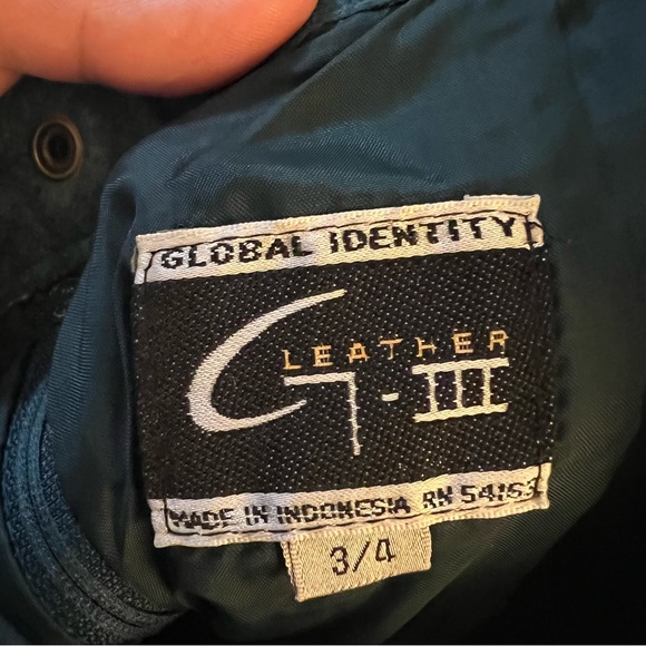 G-III Leather Teal Skirt. 100% Leather. - Picture 4 of 8